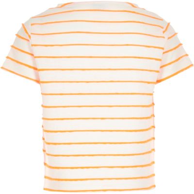 Girls orange stripe t-shirt